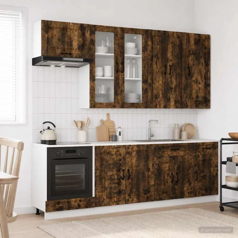 Virtuvės vienetas KALMAR 8 pcs Dūminio ąžuolo Apdirbta mediena