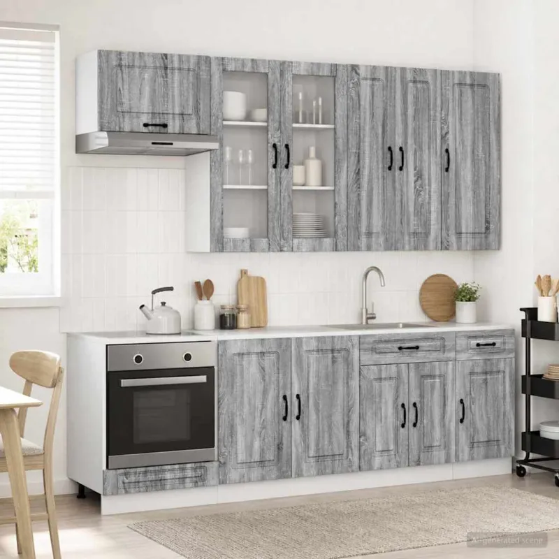 Virtuvės vienetas KALMAR 8 pcs Pilka Sonoma Apdirbta mediena