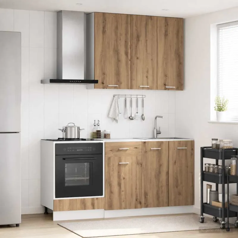 Virtuvės vienetas LYON 5 pcs Artisano ąžuolo Apdirbta mediena