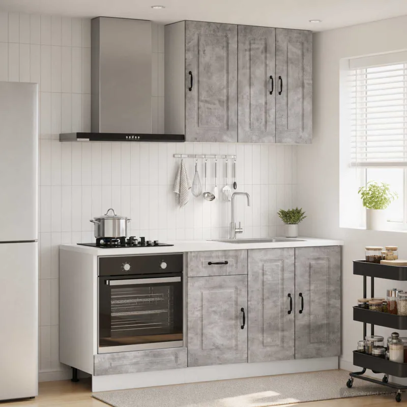 Virtuvės vienetas KALMAR 5 pcs Betono pilka Apdirbta mediena