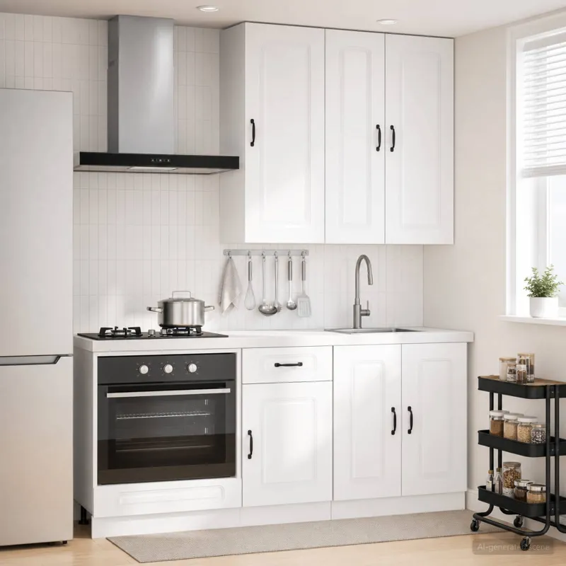 Virtuvės vienetas KALMAR 5 pcs Itin blizgi balta