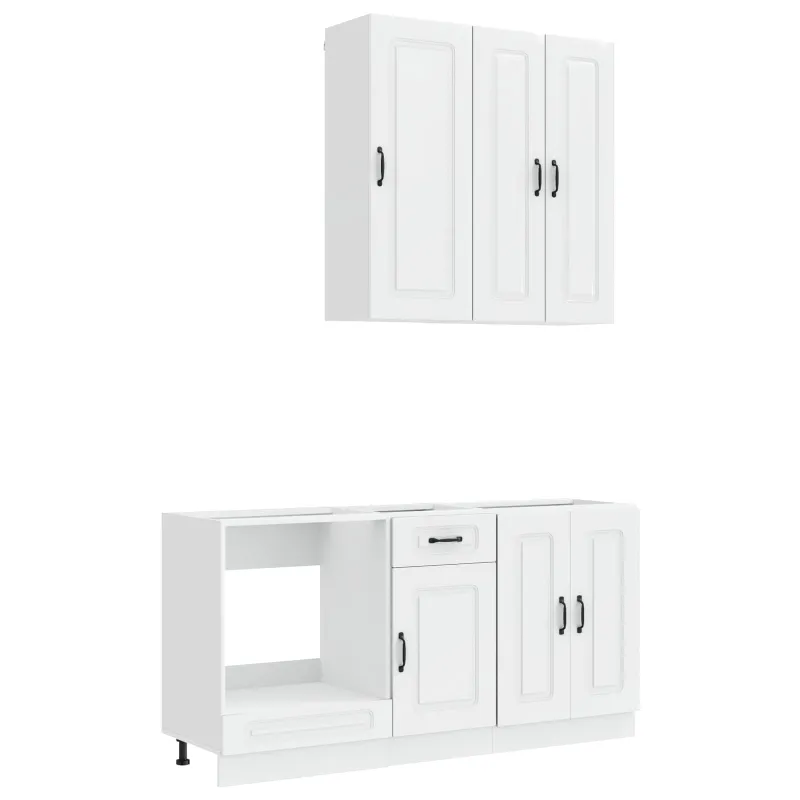 Virtuvės vienetas KALMAR 5 pcs Itin blizgi balta