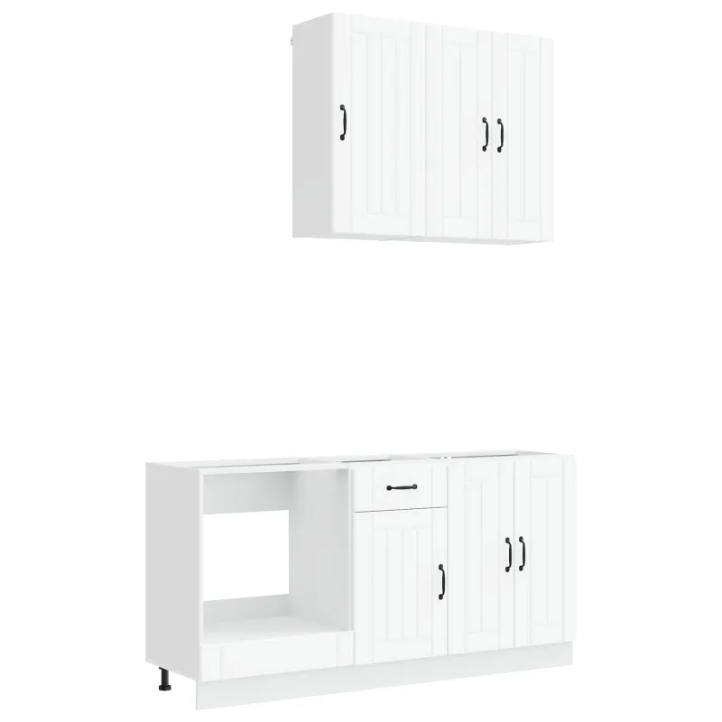 Virtuvės vienetas LUCCA 5 pcs Balta Apdirbta mediena