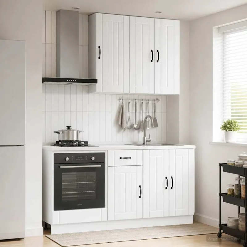 Virtuvės vienetas LUCCA 5 pcs Itin blizgi balta