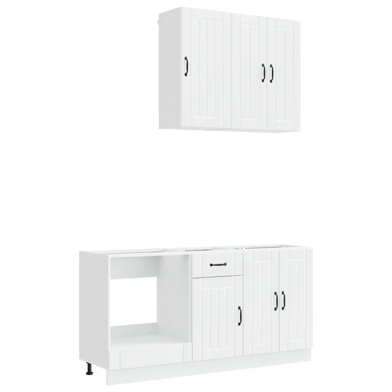 Virtuvės vienetas LUCCA 5 pcs Itin blizgi balta