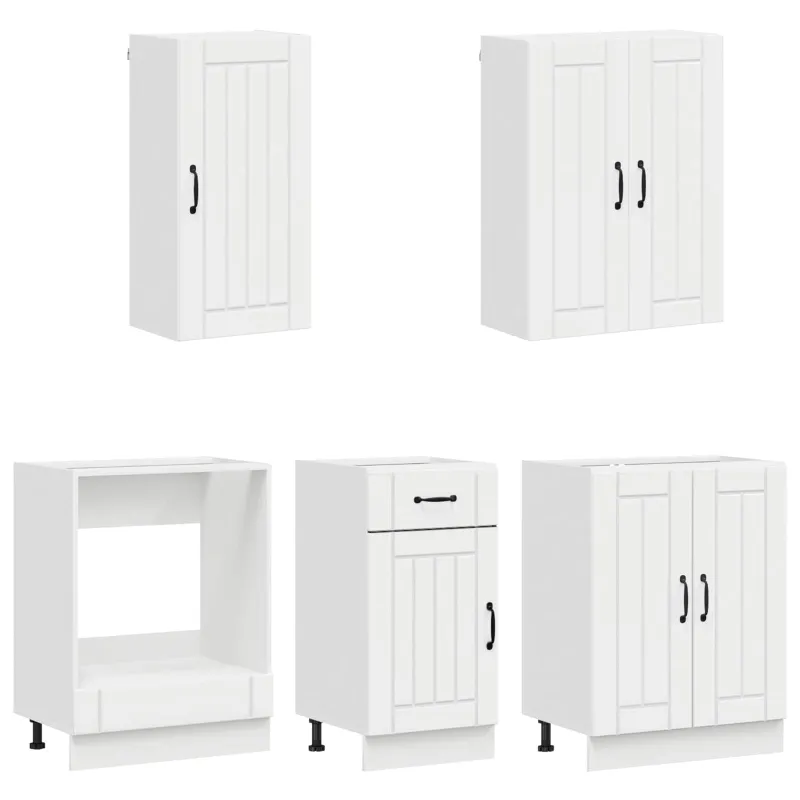 Virtuvės vienetas LUCCA 5 pcs Itin blizgi balta