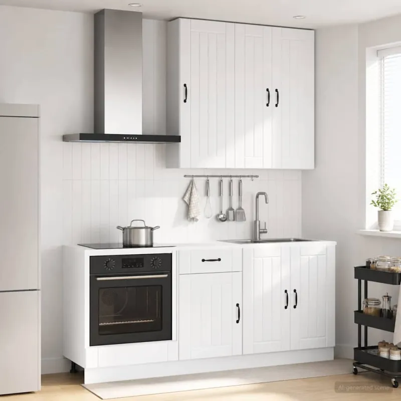 Virtuvės vienetas LUCCA 5 pcs Itin blizgi balta