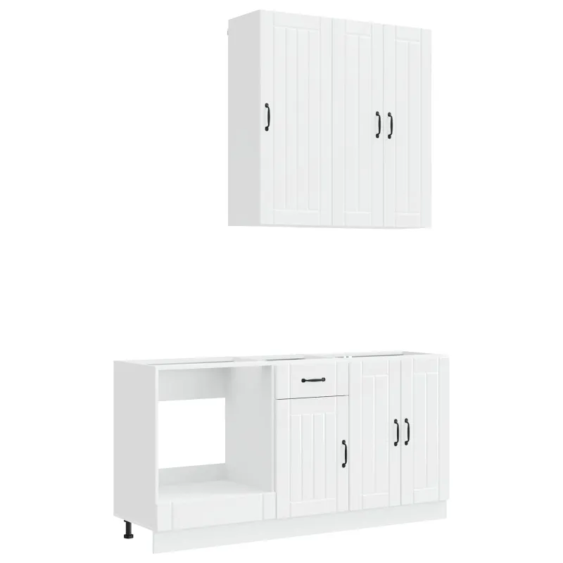 Virtuvės vienetas LUCCA 5 pcs Itin blizgi balta