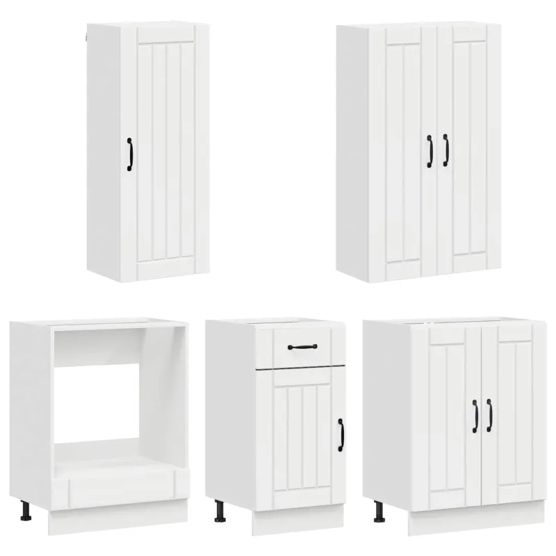 Virtuvės vienetas LUCCA 5 pcs Itin blizgi balta