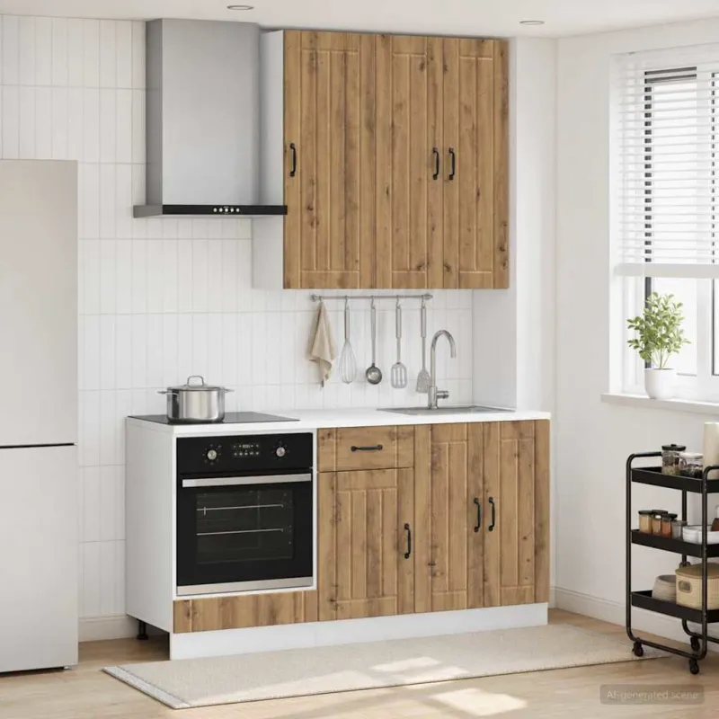 Virtuvės vienetas LUCCA 5 pcs Artisano ąžuolo Apdirbta mediena