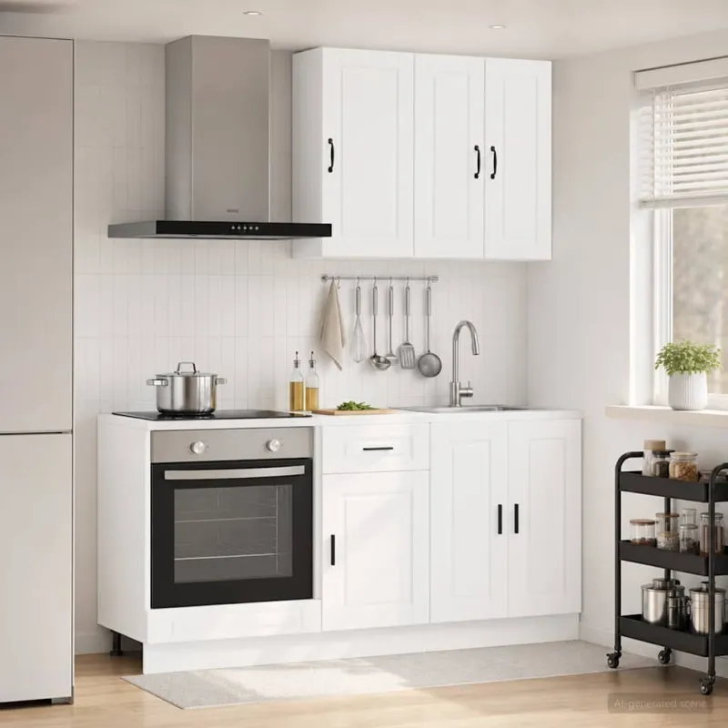 Virtuvės vienetas PORTO 5 pcs Balta Apdirbta mediena