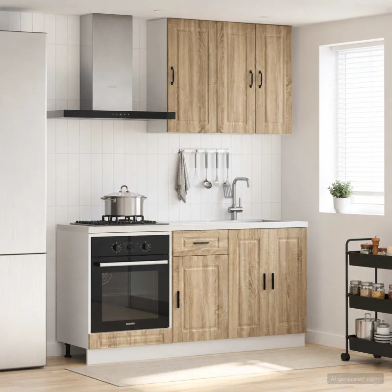 Virtuvės vienetas PORTO 5 pcs Sonoma ąžuolas Apdirbta mediena