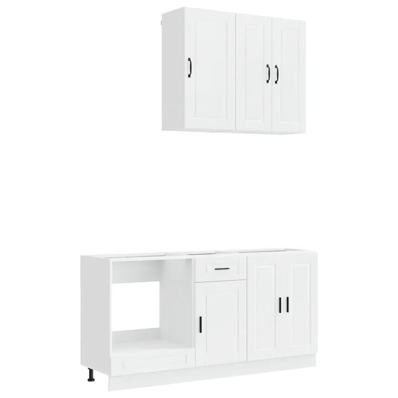 Virtuvės vienetas PORTO 5 pcs Itin blizgi balta