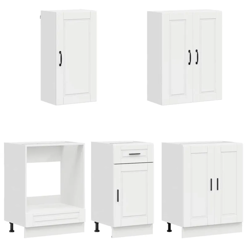 Virtuvės vienetas PORTO 5 pcs Itin blizgi balta