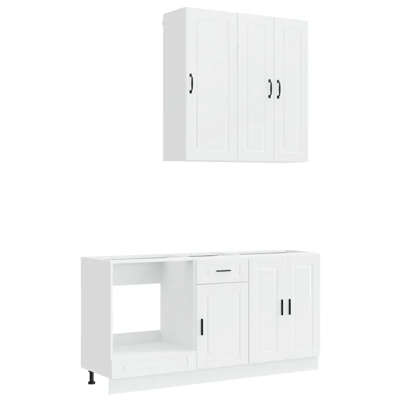 Virtuvės vienetas PORTO 5 pcs Itin blizgi balta