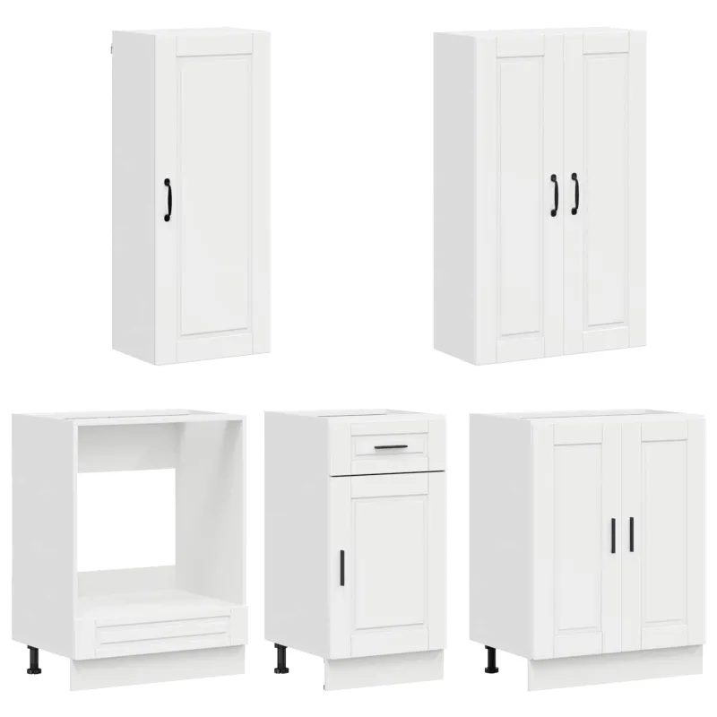 Virtuvės vienetas PORTO 5 pcs Itin blizgi balta