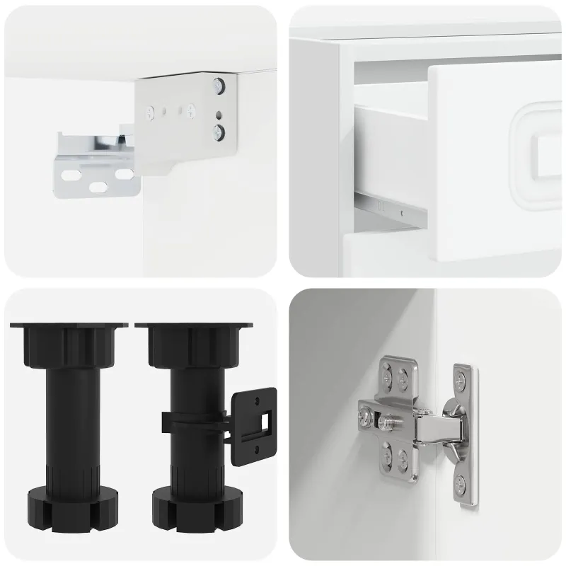Virtuvės vienetas KALMAR 4 pcs Balta Apdirbta mediena