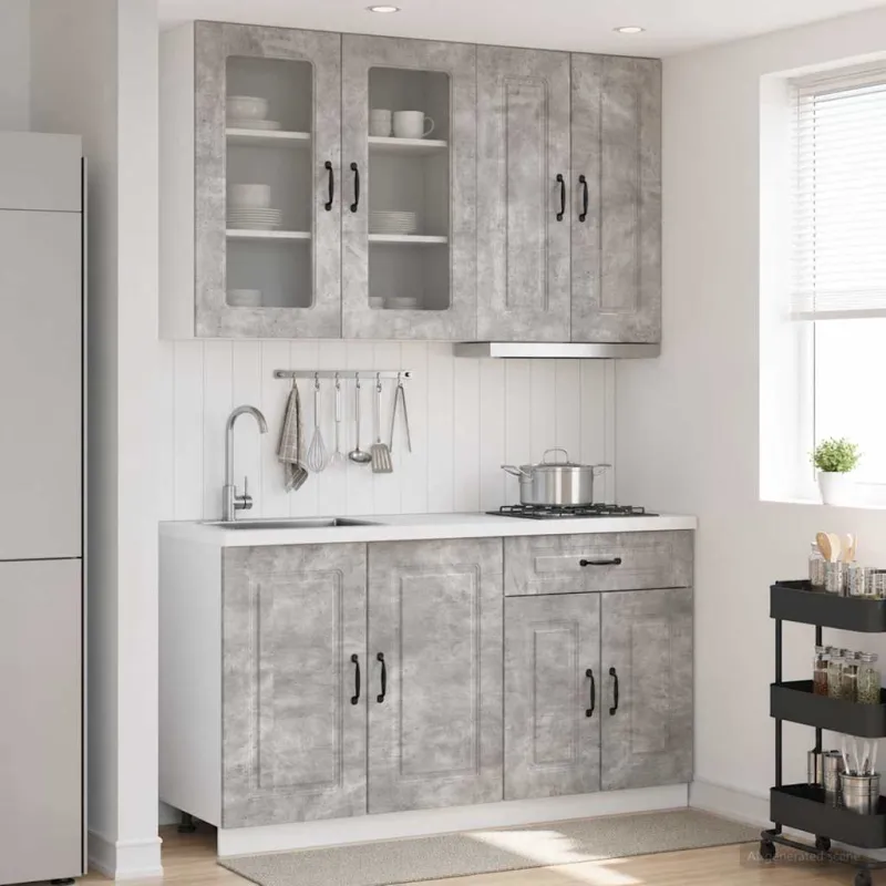 Virtuvės vienetas KALMAR 4 pcs Betono pilka Apdirbta mediena
