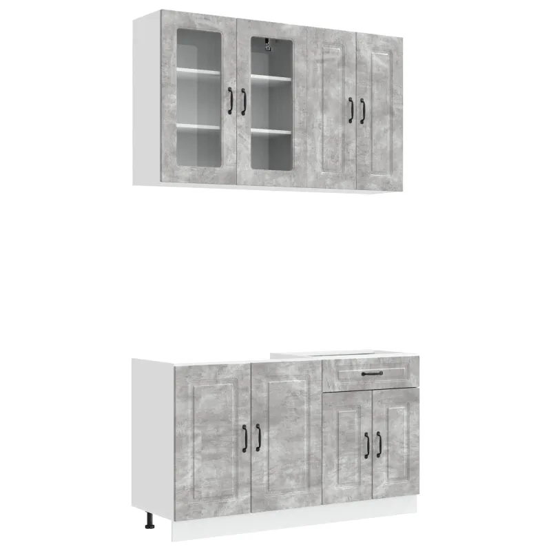 Virtuvės vienetas KALMAR 4 pcs Betono pilka Apdirbta mediena