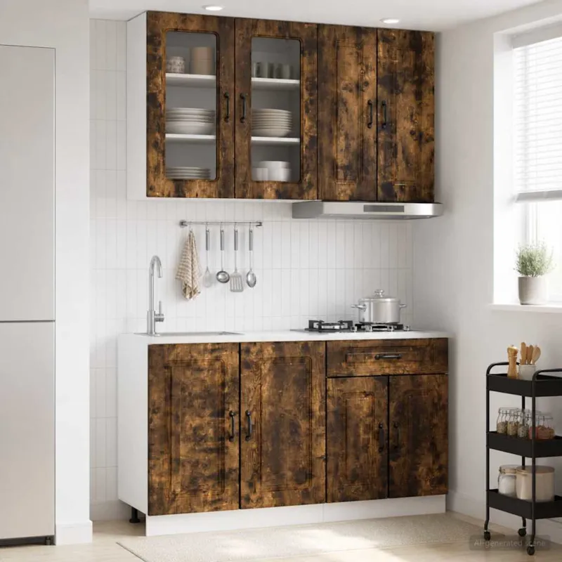 Virtuvės vienetas KALMAR 4 pcs Dūminio ąžuolo Apdirbta mediena