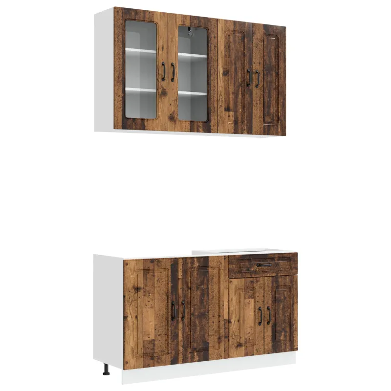 Virtuvės vienetas KALMAR 4 pcs Sendintos medienos