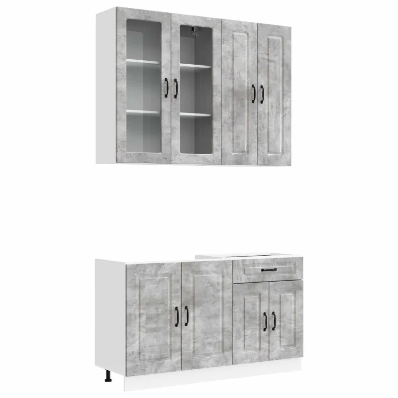 Virtuvės vienetas KALMAR 4 pcs Betono pilka Apdirbta mediena