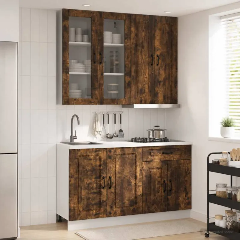 Virtuvės vienetas KALMAR 4 pcs Dūminio ąžuolo Apdirbta mediena