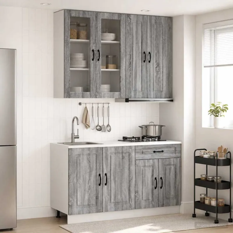 Virtuvės vienetas KALMAR 4 pcs Pilka Sonoma Apdirbta mediena