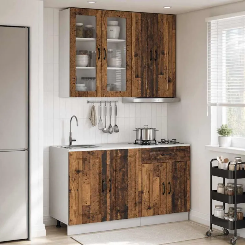 Virtuvės vienetas KALMAR 4 pcs Sendintos medienos