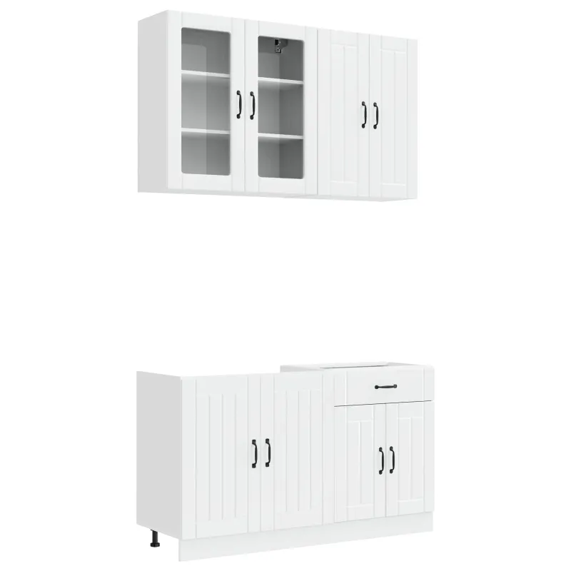 Virtuvės vienetas LUCCA 4 pcs Itin blizgi balta