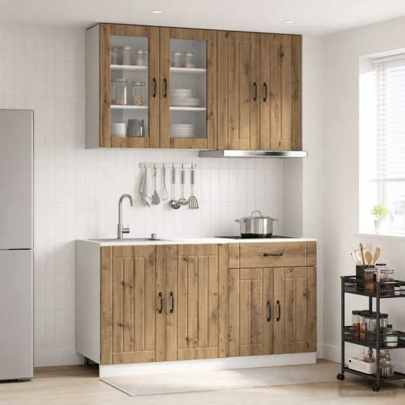 Virtuvės vienetas LUCCA 4 pcs Artisano ąžuolo Apdirbta mediena