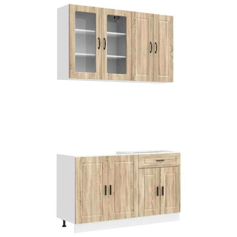 Virtuvės vienetas PORTO 4 pcs Sonoma ąžuolas Apdirbta mediena