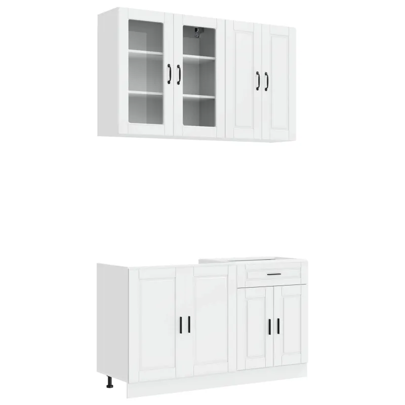 Virtuvės vienetas PORTO 4 pcs Itin blizgi balta