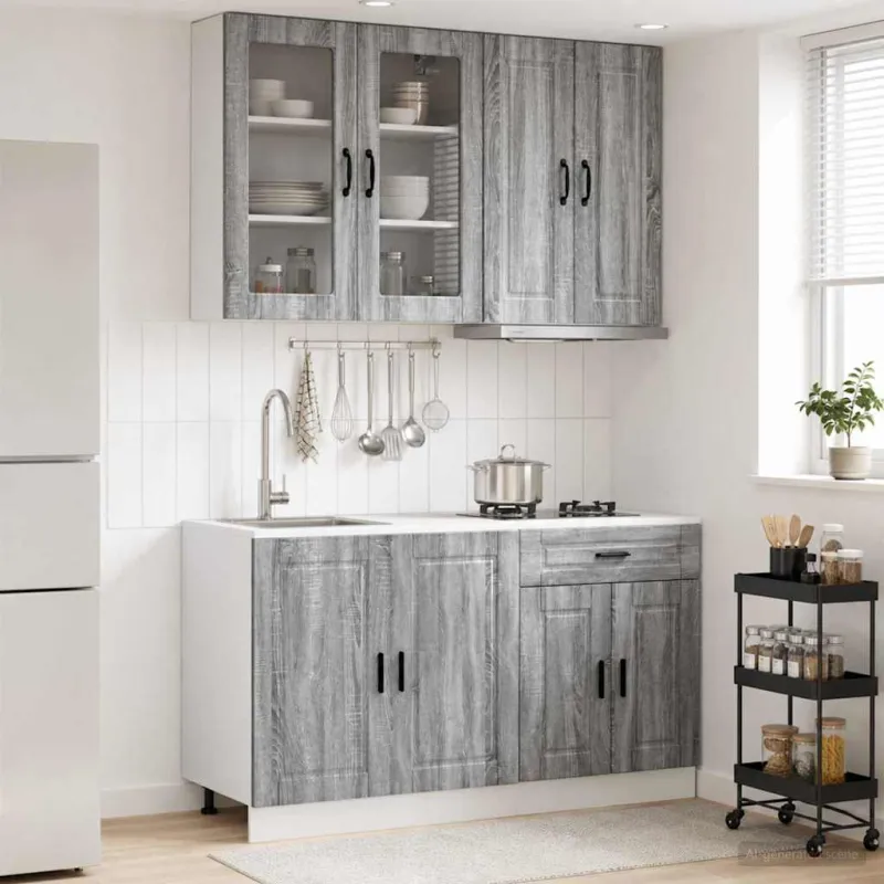 Virtuvės vienetas PORTO 4 pcs Pilka Sonoma Apdirbta mediena