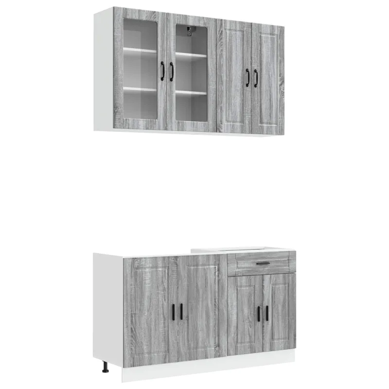 Virtuvės vienetas PORTO 4 pcs Pilka Sonoma Apdirbta mediena