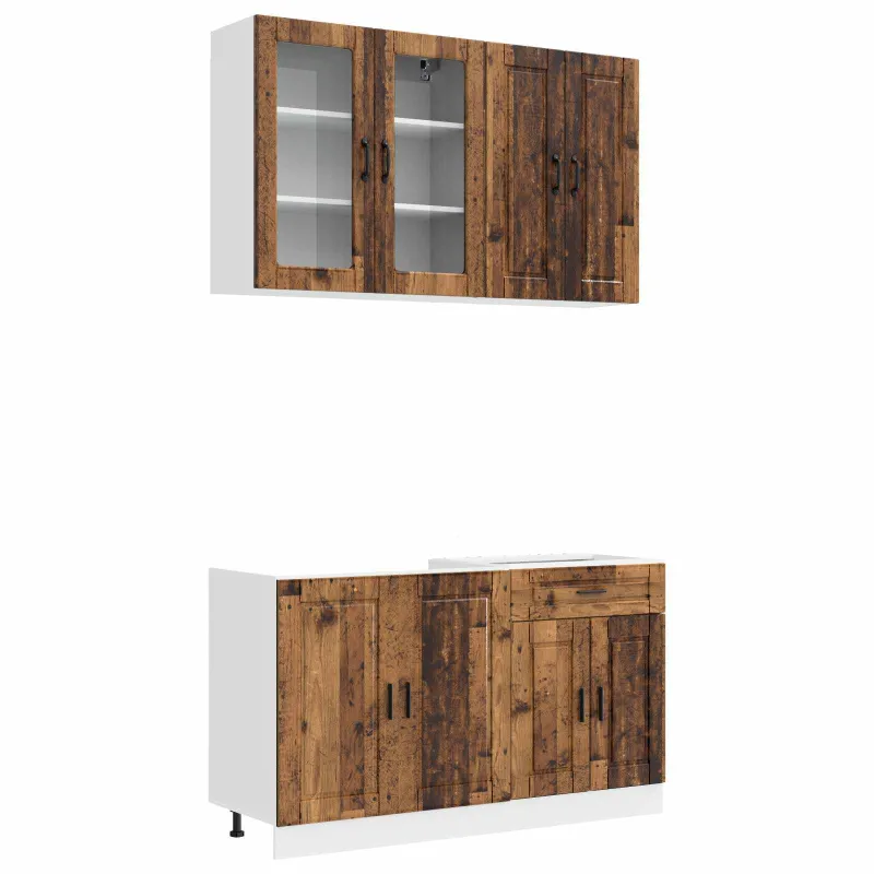 Virtuvės vienetas PORTO 4 pcs Sendintos medienos
