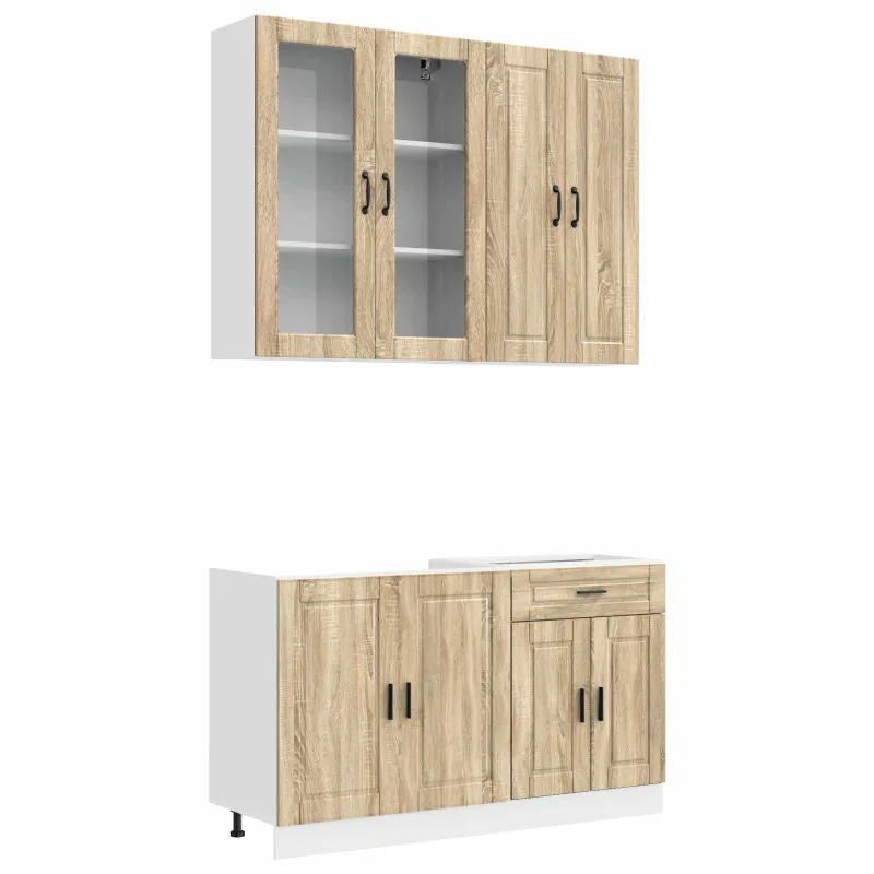 Virtuvės vienetas PORTO 4 pcs Sonoma ąžuolas Apdirbta mediena