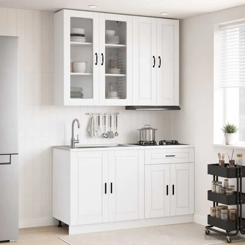 Virtuvės vienetas PORTO 4 pcs Itin blizgi balta