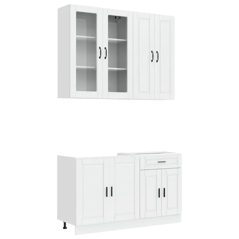 Virtuvės vienetas PORTO 4 pcs Itin blizgi balta