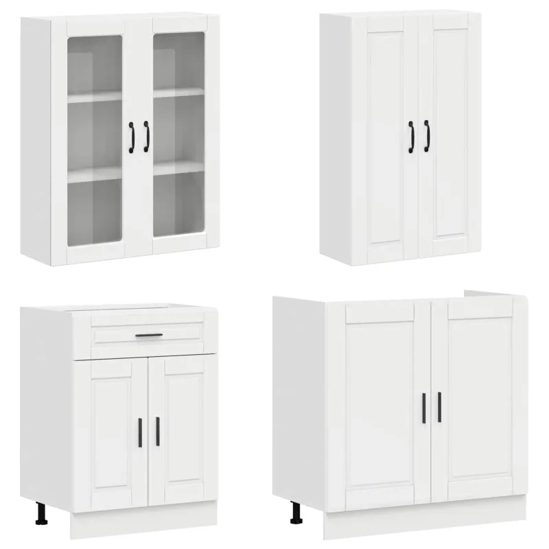 Virtuvės vienetas PORTO 4 pcs Itin blizgi balta