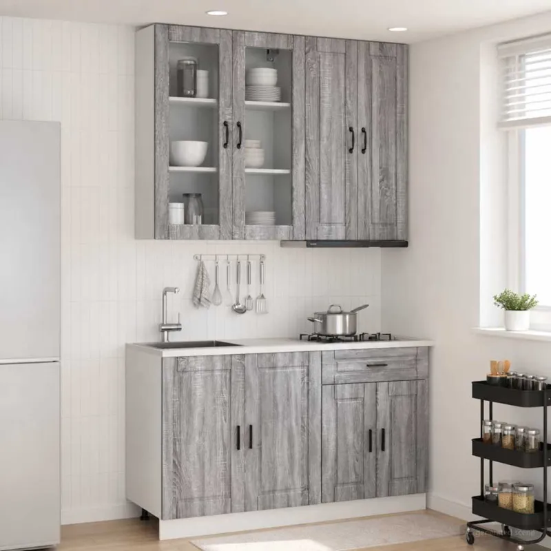 Virtuvės vienetas PORTO 4 pcs Pilka Sonoma Apdirbta mediena