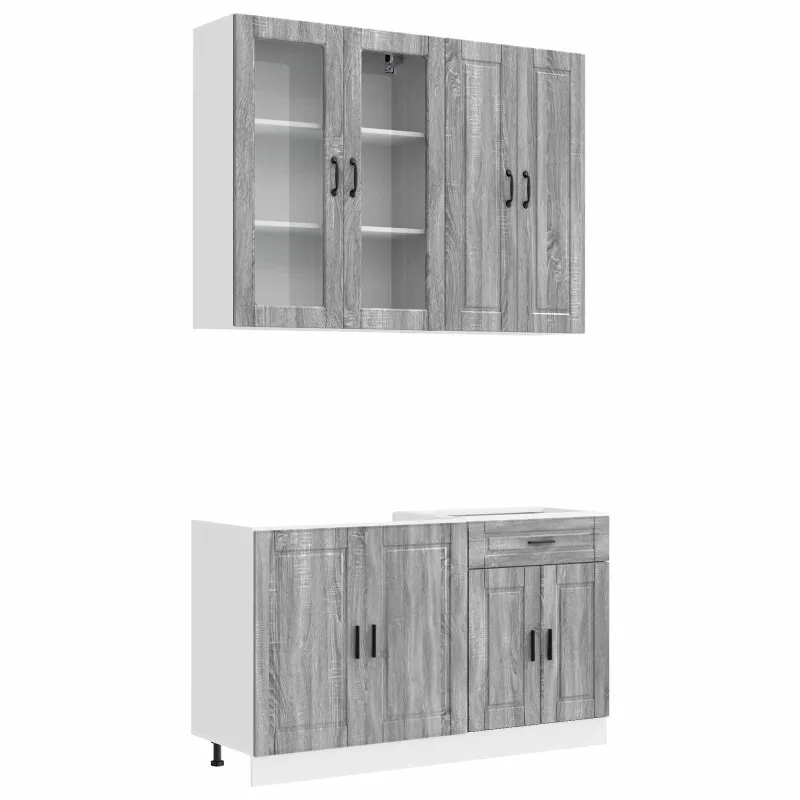 Virtuvės vienetas PORTO 4 pcs Pilka Sonoma Apdirbta mediena