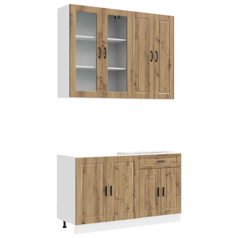 Virtuvės vienetas PORTO 4 pcs Artisano ąžuolo Apdirbta mediena
