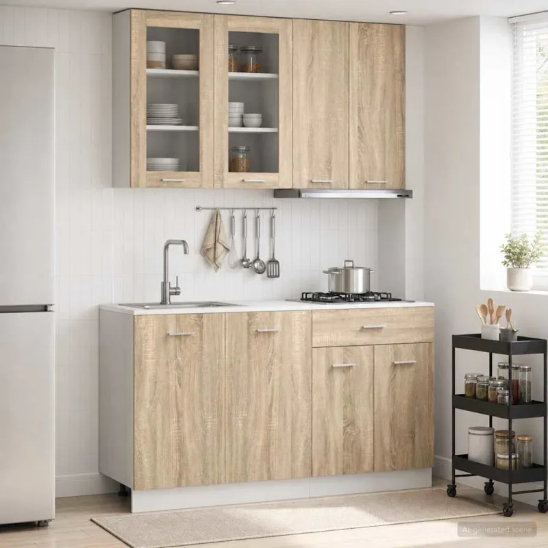 Virtuvės vienetas LYON 4 pcs Sonoma ąžuolas Apdirbta mediena