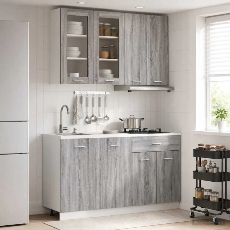 Virtuvės vienetas LYON 4 pcs Pilka Sonoma Apdirbta mediena