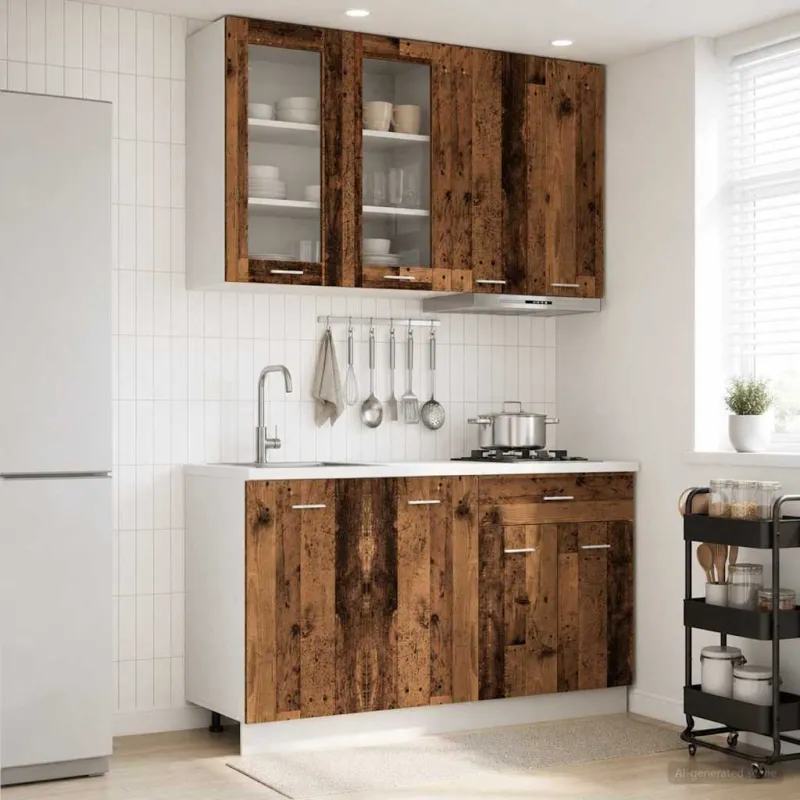 Virtuvės vienetas LYON 4 pcs Sendintos medienos