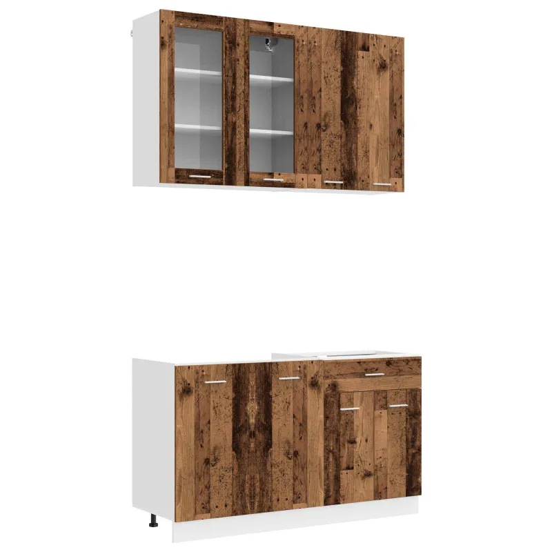 Virtuvės vienetas LYON 4 pcs Sendintos medienos