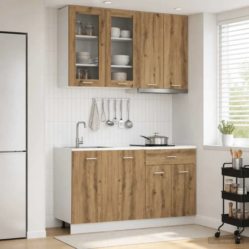Virtuvės vienetas LYON 4 pcs Artisano ąžuolo Apdirbta mediena