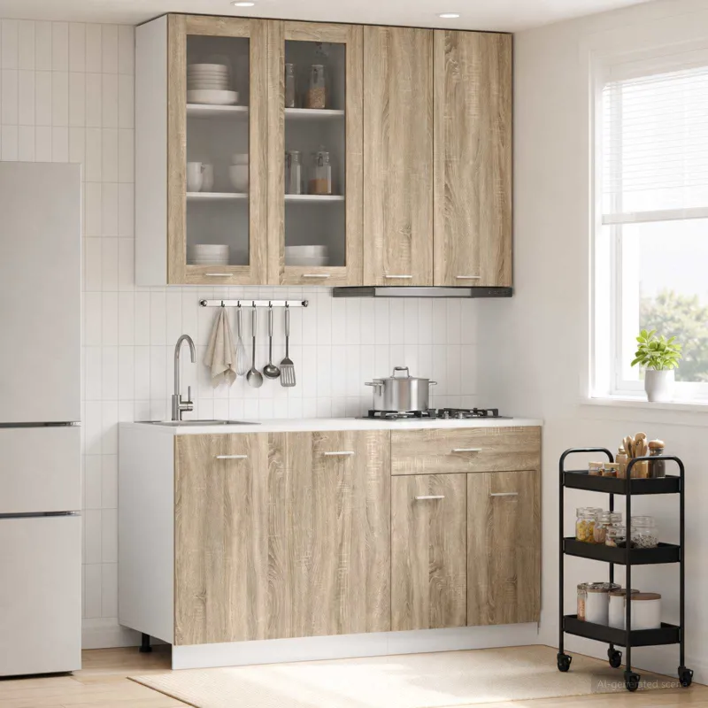 Virtuvės vienetas LYON 4 pcs Sonoma ąžuolas Apdirbta mediena