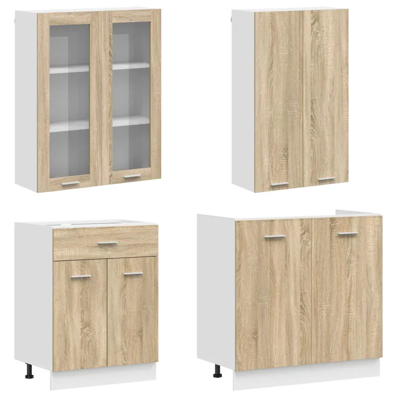Virtuvės vienetas LYON 4 pcs Sonoma ąžuolas Apdirbta mediena
